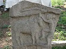 Image 7A 400 years old hero stone in Salem depicting bull-taming sport Jallikattu. (from Tamils)