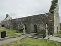 The north wall of the ruin of the Abbey near Kilshanny