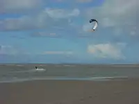 Kitesurfing on the estuary