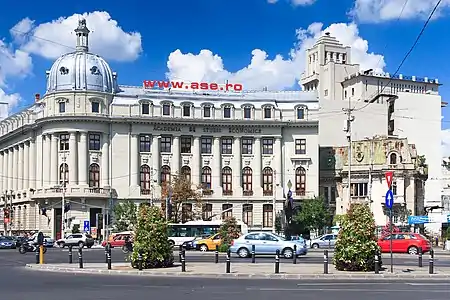 Bucharest Academy of Economic Studies in Piața Romană, Bucharest, Romania, by Grigore Cerkez and Edmond van Sannen Algi, 1916-1926