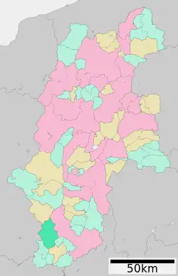 Location of Achi in Nagano Prefecture