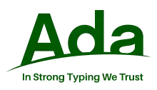 Green logo on horizon with Ada letters and slogan