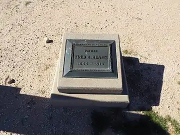 Grave of Fred A. Adams (1844–1910)