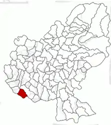 Location in Mureș County