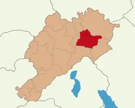 Map showing Bolvadin District in Afyonkarahisar Province