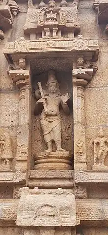 Sculpture of Agastya singing praises of Ranganathaswamy