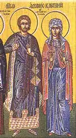 An icon of Adrian and Natalia of Nicomedia