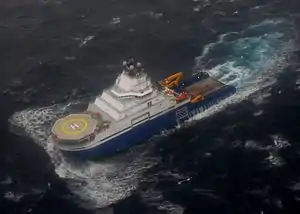 Aiviq in heavy seas on 30 December 2012.