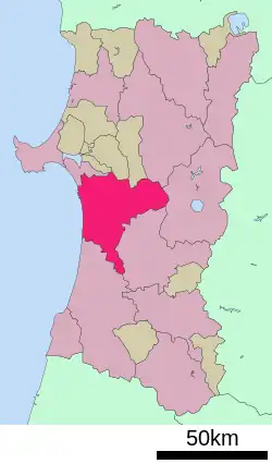 Location of Akita