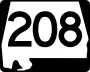 State Route 208 marker