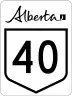 Highway 40 marker