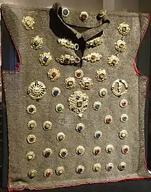 Georgian parade armour with golden plates