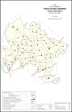 Map showing Haibatmau (#353) in Amawan CD block