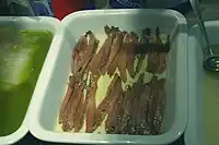 Anchovies filleted in oil