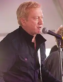 Gill on stage with Gang of Four in 2015