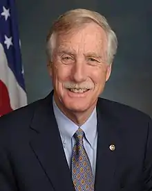 Angus King, junior United States senator from Maine and 72nd Governor of Maine.