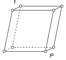 Black-white (antisymmetric) 3D Bravais Lattice number 1 (Triclinic system)