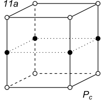 Black-white (antisymmetric) 3D Bravais Lattice number 11a (Orthorhombic system)