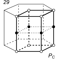 Black-white (antisymmetric) 3D Bravais Lattice number 29 (Hexagonal system)