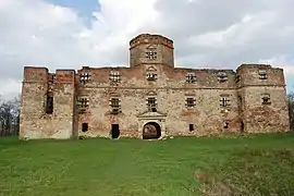 Ruins of Lónyai castle in Medieșu Aurit