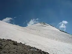 Ararat, View of snow-covered top from 4900 m