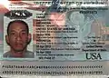 Tahar's US passport.