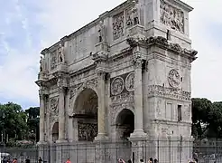 Arch of Constantine, Rome, commemorating a victory by Constantine I in 312 AD (2007)