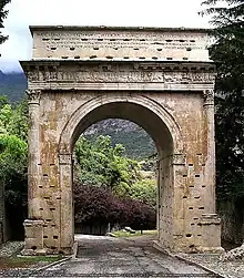 Arch of Augustus in the city of Susa in the province of Turin. One of the best-preserved arches dedicated to Augustus