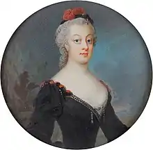 Portrait of Catharina Charlotta Taube by Olof Arenius, c. 1735–1766.