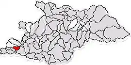 Location in Maramureș County