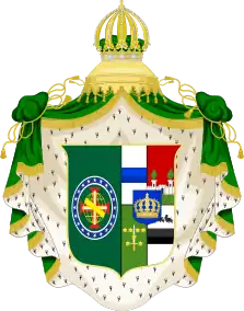 Coat of Arms of Amélie of Leuchtenberg as Empress of Brazil