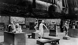 Interior view of the exhibition, 1913, New York City