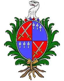 Arms of Sir John Higgins recorded by Athlone Herald, 1724.