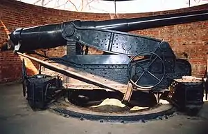 A 6-inch disappearing gun, Chulachomklao Fort