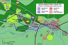 Map showing the landingzone just north of Heelsum