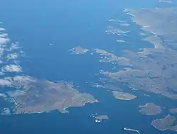 Aerial view of the north west of the Rosses