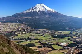 Mount Fuji and the Asagiri Plateau viewed from Mount Kenashi