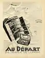 Au Départ advertising published in Pan - L'Annuaire du Luxe, 1928