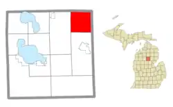 Location within Roscommon County