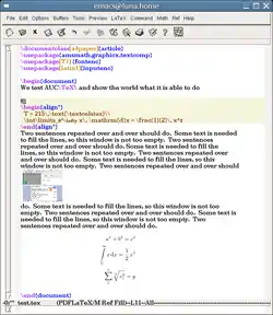 AUCTeX screenshot
