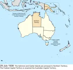 Map of Australia; for details, refer to adjacent text