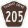 Tourist Drive 205 marker