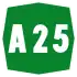 Autostrada A25 shield}}