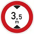 B 16: No vehicles taller than indicated