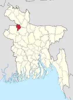 Location of Joypurhat in Bangladesh