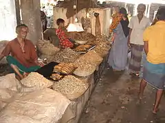 Dry fish market at Mohanganj