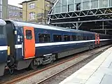 A GNER liveried Mark IV standard coach