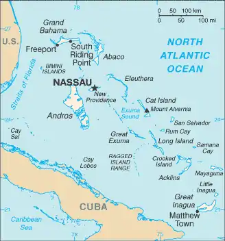 Map of Bahamas