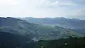 Băile Borșa viewed from Toroioaga Peak