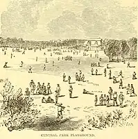 A sketch of the Boys Playground in 1871